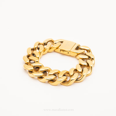 Thick Cuban Chain Bracelet - Maral Kunst Jewelry