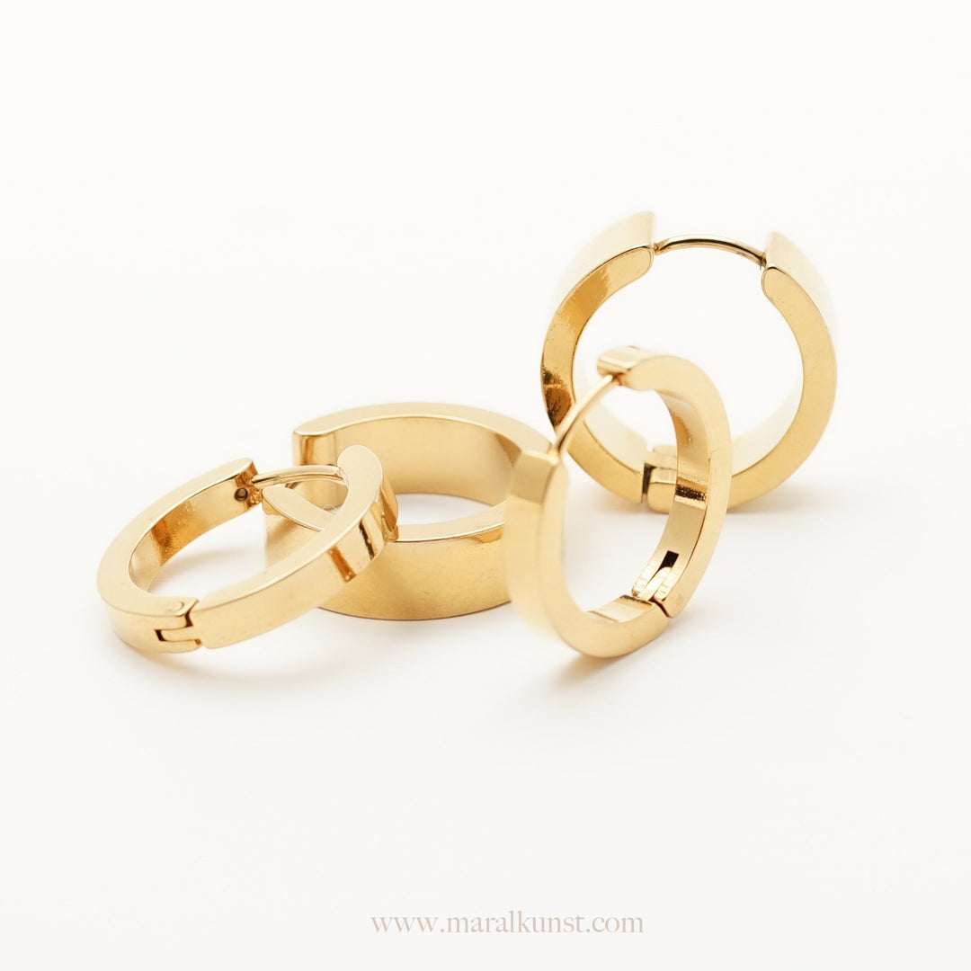 Thick Wiling Hoop Earrings - Maral Kunst Jewelry