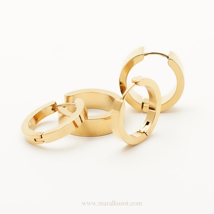 Thick Wiling Hoop Earrings - Maral Kunst Jewelry