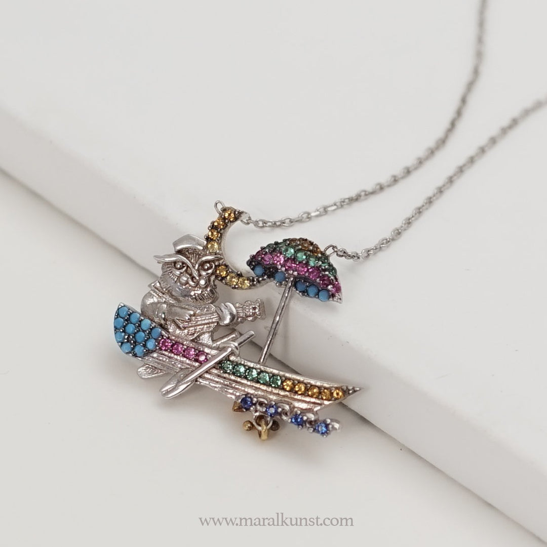 Traveler Cheshire Cat Necklace - Maral Kunst Jewelry