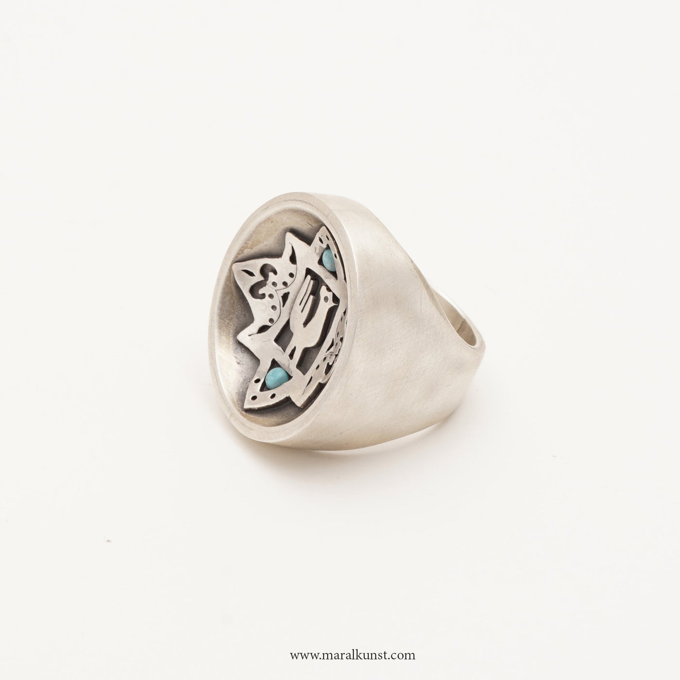 Turquoise silver ring - Maral Kunst Jewelry