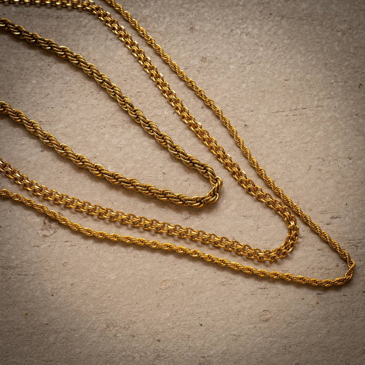Twisted Rope Chain Necklace in Gold - Maral Kunst Jewelry