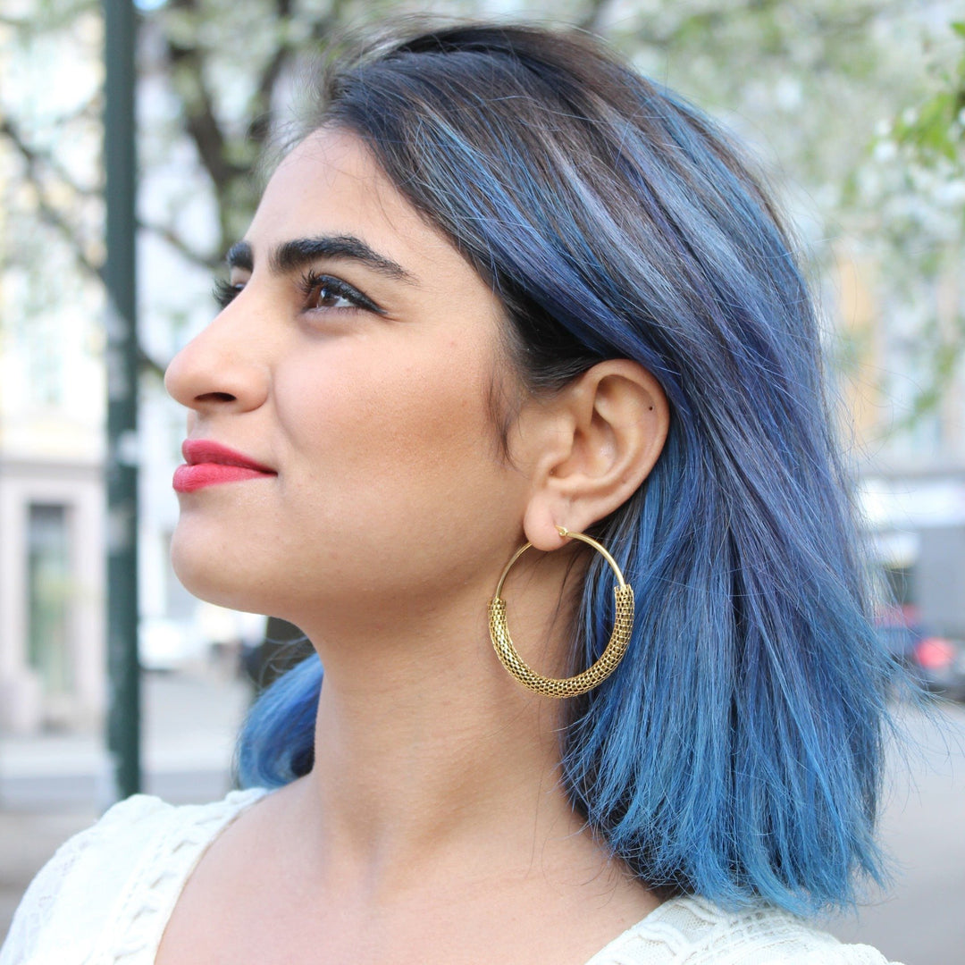 Unique Gold-Plated Earrings - Maral Kunst Jewelry