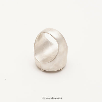 Unique Iranian Flower Silver Ring - Maral Kunst Jewelry