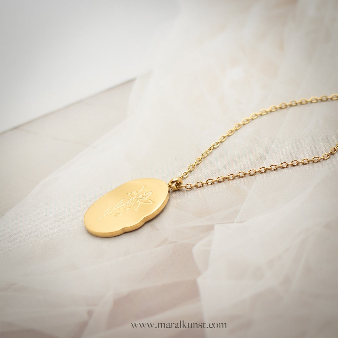 March Daffodil Birth Flower Necklace - Maral Kunst Jewelry