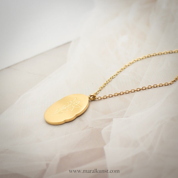 March Daffodil Birth Flower Necklace - Maral Kunst Jewelry