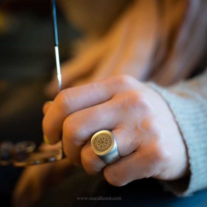Personalized Viking Symbol Ring - Maral Kunst Jewelry