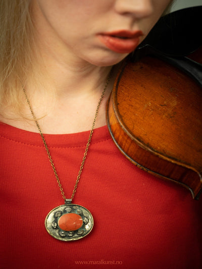 Statement Vintage Coral Necklace - Maral Kunst Jewelry