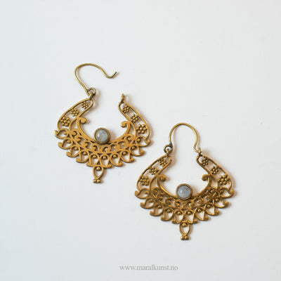 Bohemian Moonstone Dangle Earrings - Maral Kunst Jewelry